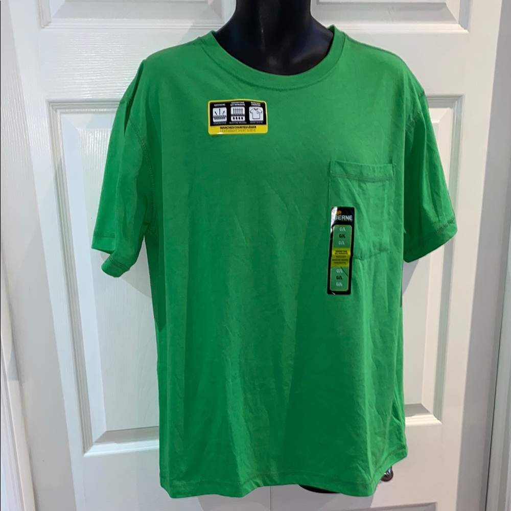 Berne Workwear Men's Green T-Shirt Size Large
